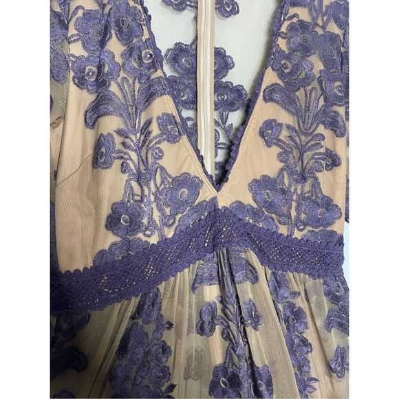 For Love & Lemons Temecula Maxi Dress Large Purple - Picture 4 of 5